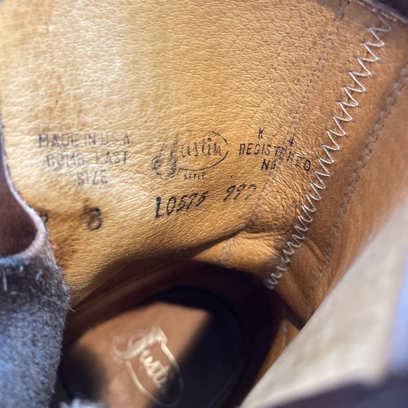 Justin Vintage Chucka Boots, Lace Up w/ steel brads - Picture 2 of 2